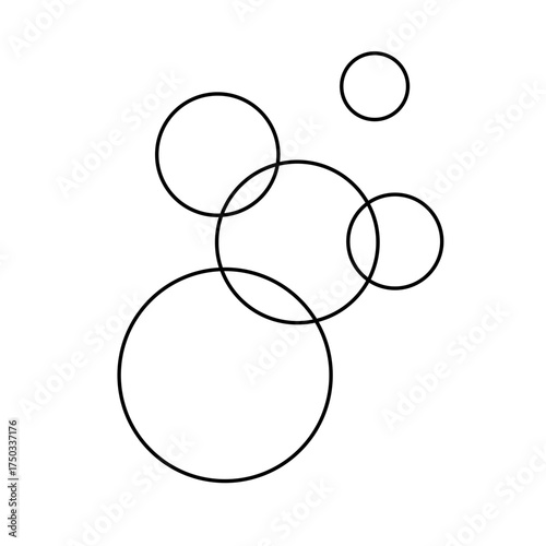 Overlaping circle bubble rings
