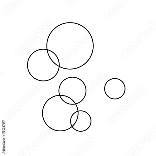 Overlaping circle bubble rings
