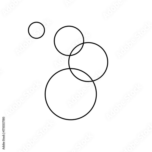 Overlaping circle bubble rings