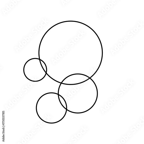 Overlaping circle bubble rings