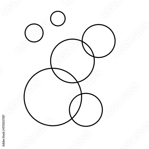 Overlaping circle bubble rings