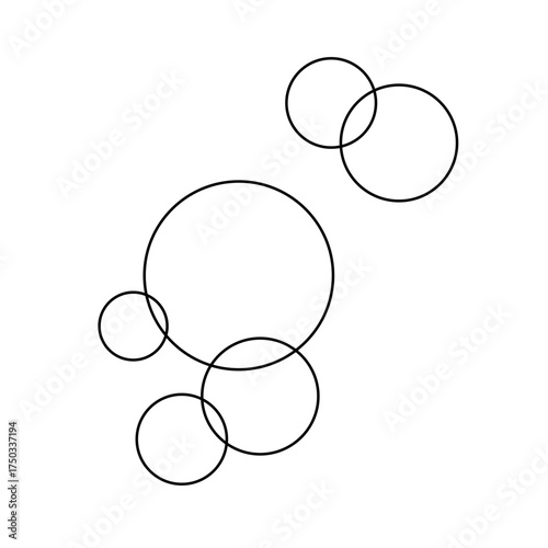 Overlaping circle bubble rings