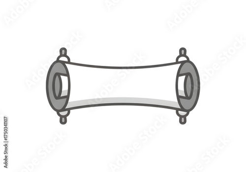  Minimal icon of an ancient scroll — no background, no shadow PNG