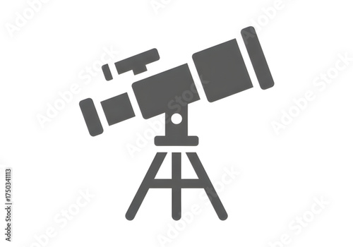 Minimal icon of a telescope — no background, no shadow PNG
