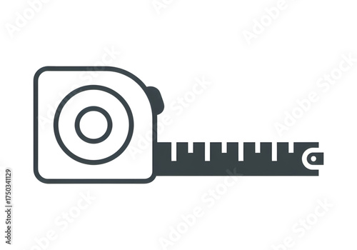  Minimal icon of a measuring tape — no background, no shadow PNG