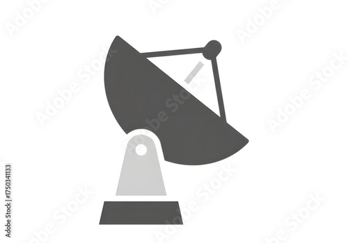  Minimal icon of a satellite dish — no background, no shadow PNG