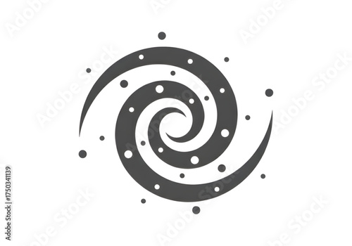  Minimal icon of a galaxy swirl — no background, no shadow PNG