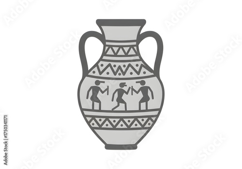 Minimal icon of an ancient pottery vase — no background, no shadow PNG