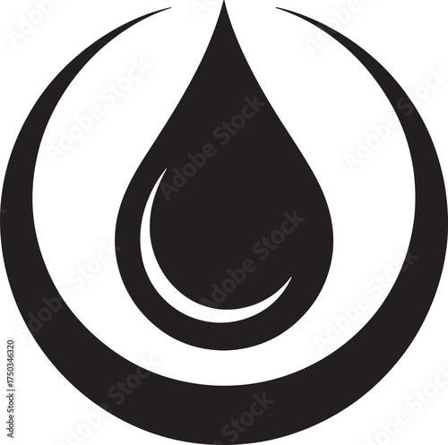 Water Drop Logo Vector Design Element. Nature Liquid Aqua Symbol. Abstract Clean Icon