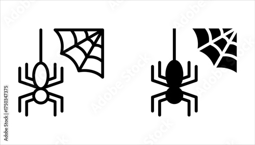 Spider web icons set. Cobweb icon. halloween concept on white background