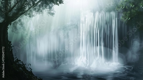 Natural Waterfall Wonders: Flowing Streams, Green Forests, and Fresh Landscapes of Spring Rivers & Cascades