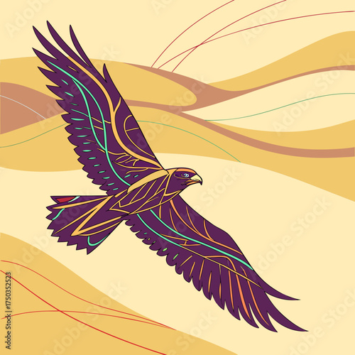 vector illustration of an eagle