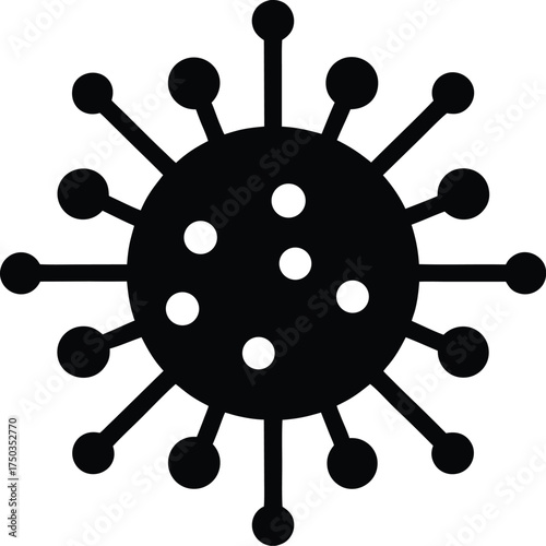 Antigen antibody reaction silhouette vector art illustration