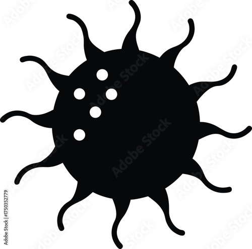 Apoptosis Silhouette Vector Art Illustration