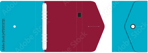 vector illustration of a PU cover for diary