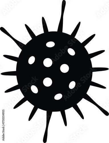 Protozoa silhouette vector art illustration