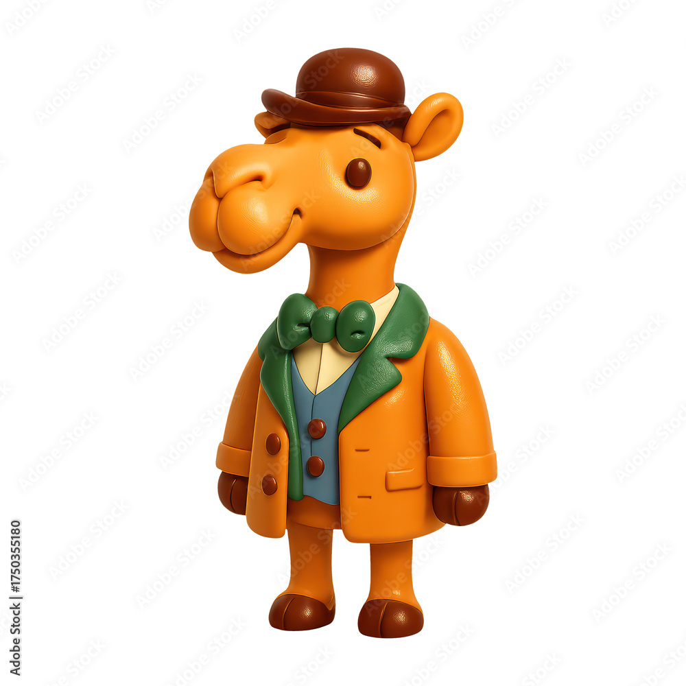 Fototapeta premium PNG Charming camel in formal attire