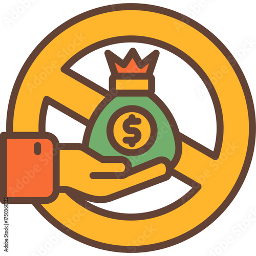 Anti Corruption Policy solid icon