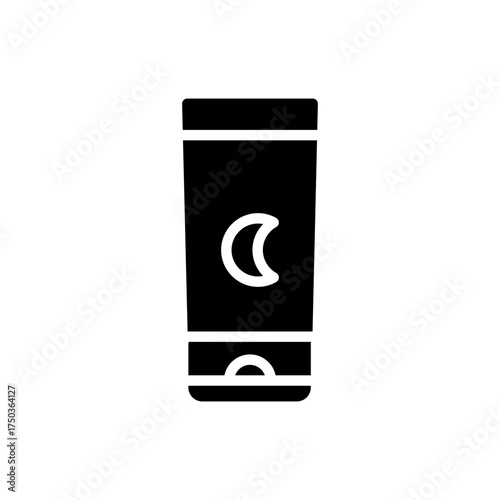 Black Night Cream Tube Glypth Icon