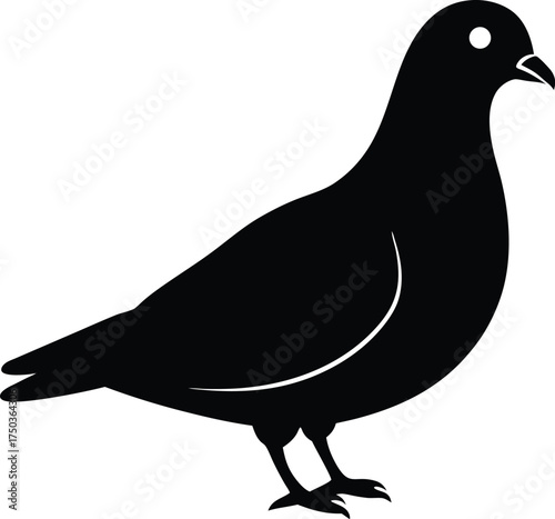 Dove silhouette vector art illustration