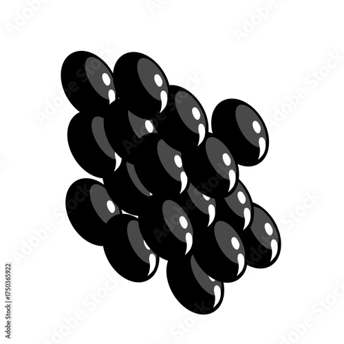 Black caviar luxury food