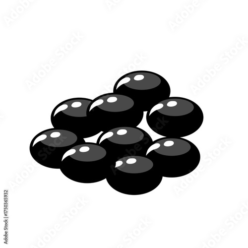 Black caviar luxury food