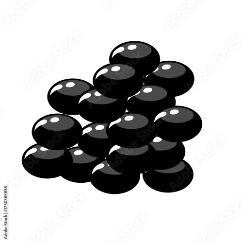 Black caviar luxury food