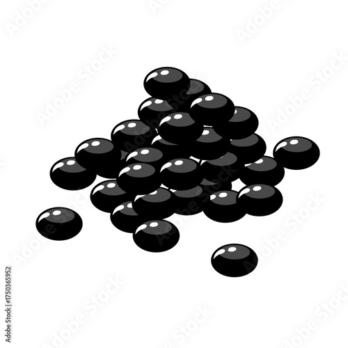 Black caviar luxury food