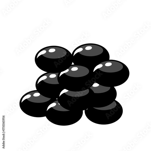 Black caviar luxury food