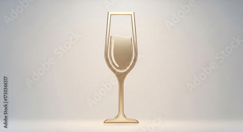 Elegant golden champagne flute, perfect for toasting special moments and celebrations with style