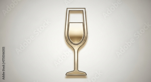 Refined golden champagne flute, embodying sophistication and festive spirit for memorable occasions