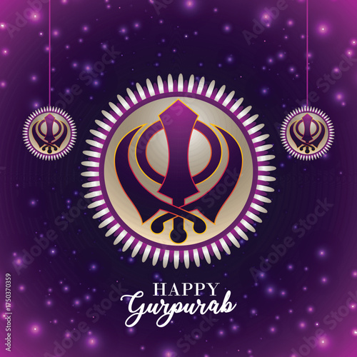 Happy gurpurab creative vector illustration