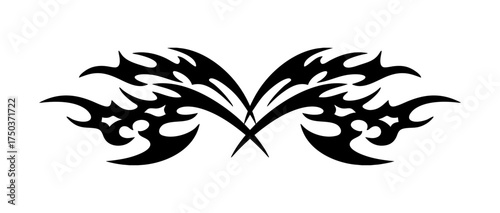 Neo Tribal Y2K Tattoo Sigilism Vector Icon