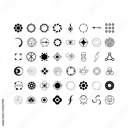 Collection of Crop Circle Shapes Alien Symbols 