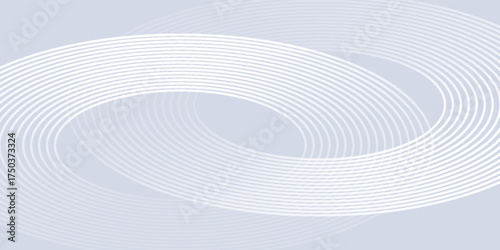 Abstract blue glowing geometric lines on dark blue background. Modern shiny blue circle lines pattern. Futuristic technology concept. Suit for cover, poster, banner, brochure, header, website. eps 10