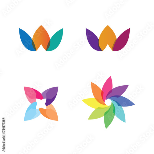 Beauty Vector flowers design logo Template icon