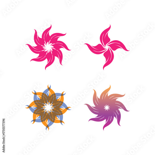 Beauty Vector flowers design logo Template icon