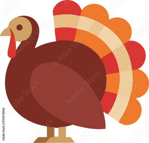 Vector illustration of a thanksgiving turkey
