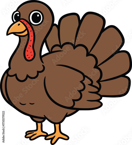 Vector illustration of a thanksgiving turkey