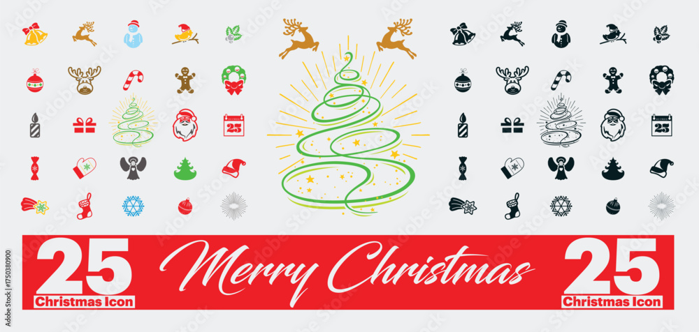 Naklejka premium Christmas Icon set