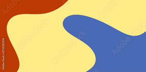 Minimalist Organic Blob Abstract Vector Background.Simple abstract vector background featuring large, rounded liquid blob shapes in a muted primary color scheme.