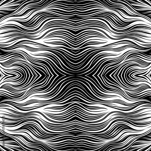 Black And White Pattern Vector. Geometric Retro Vintage Pattern. Repeated And Decorative Design That Can Be Used For Packaging, Decorating, Interior Design, Wallpapers, and Banners.