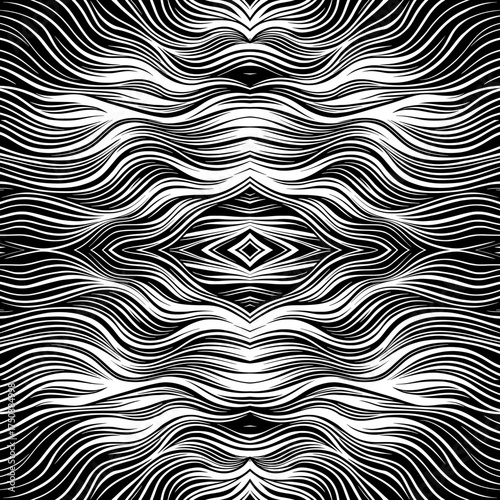 Black And White Pattern Vector. Geometric Retro Vintage Pattern. Repeated And Decorative Design That Can Be Used For Packaging, Decorating, Interior Design, Wallpapers, and Banners.