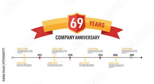 Milestones and Achievements - Graphic Design Illustration