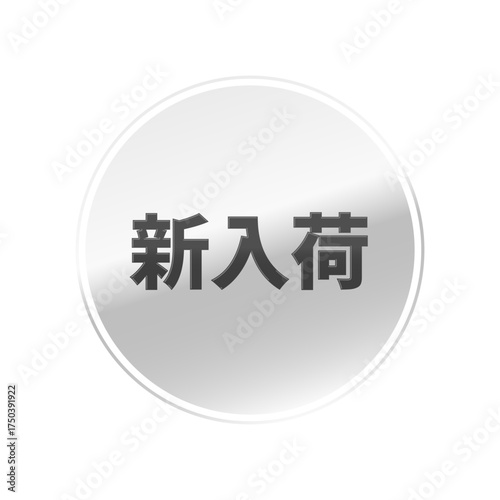 光沢のあるアイコン_新入荷_線囲み丸型_SILVER
