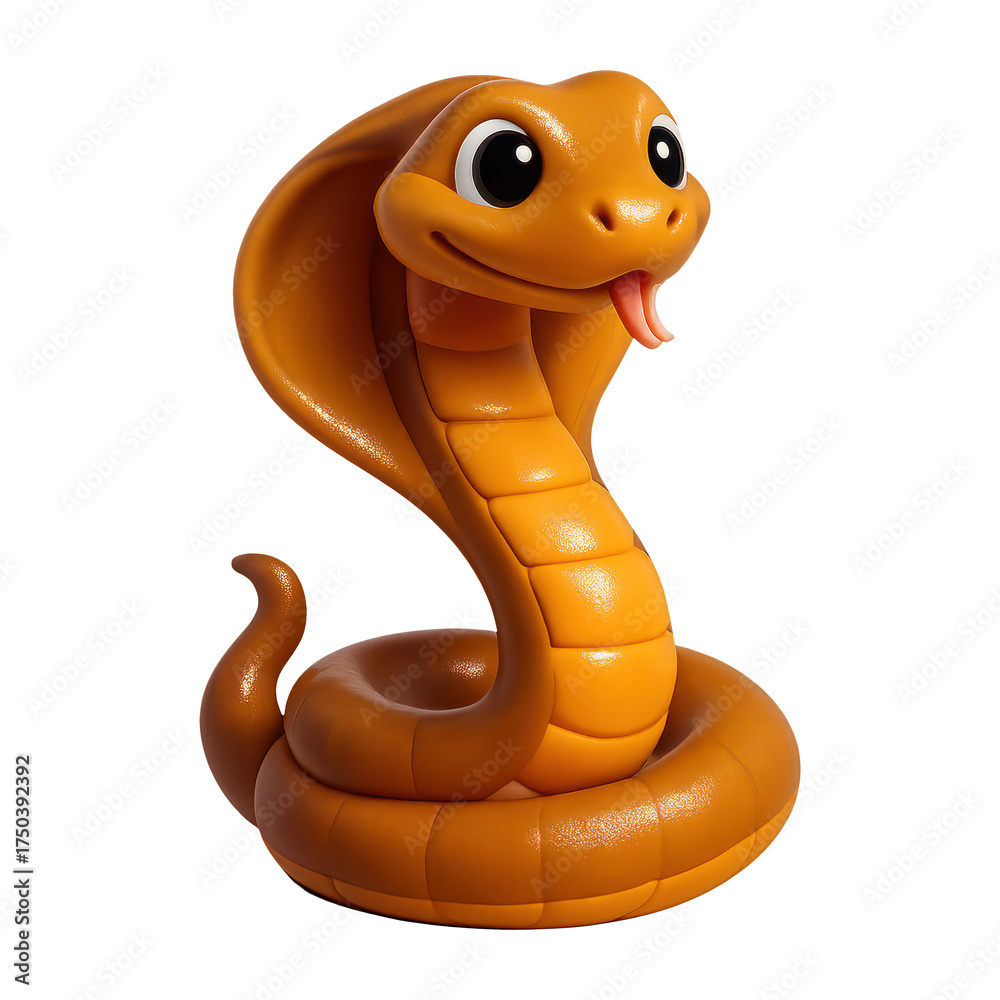 Fototapeta premium PNG Cute cartoon snake illustration.
