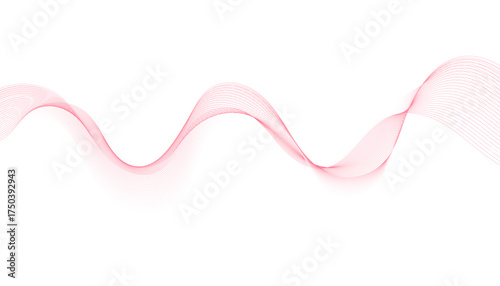 Minimal Red Abstract Wave Line Background Design