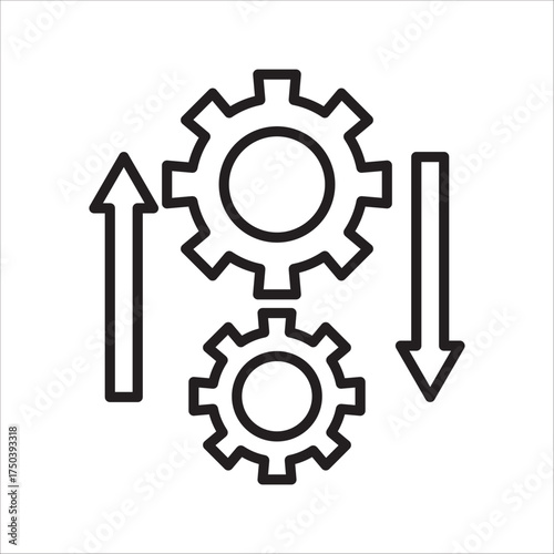 Gear Vector Icon Settings.technology settings for mobile phones, laptops, motorbikes, cars,