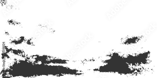 Black ink splat grunge illustration with a vintage texture border and paint splash pattern background
