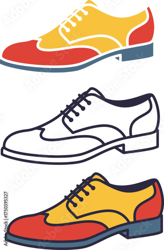 Colorful and Outline Oxford Shoes Collection dress shoes